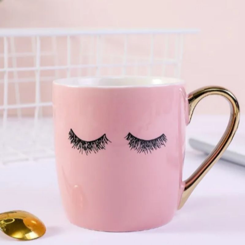 粉色家用可爱咖啡水杯少女心萌大容量简约陶瓷马克杯详情图2
