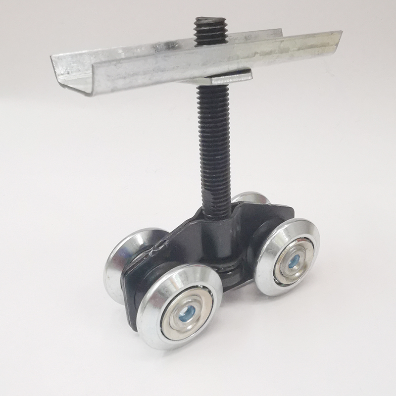 Rail hanging wheel door upper wheel guide wheel industrial push pull large translational door crane galvanized heavy sliding door rail pulley details Picture