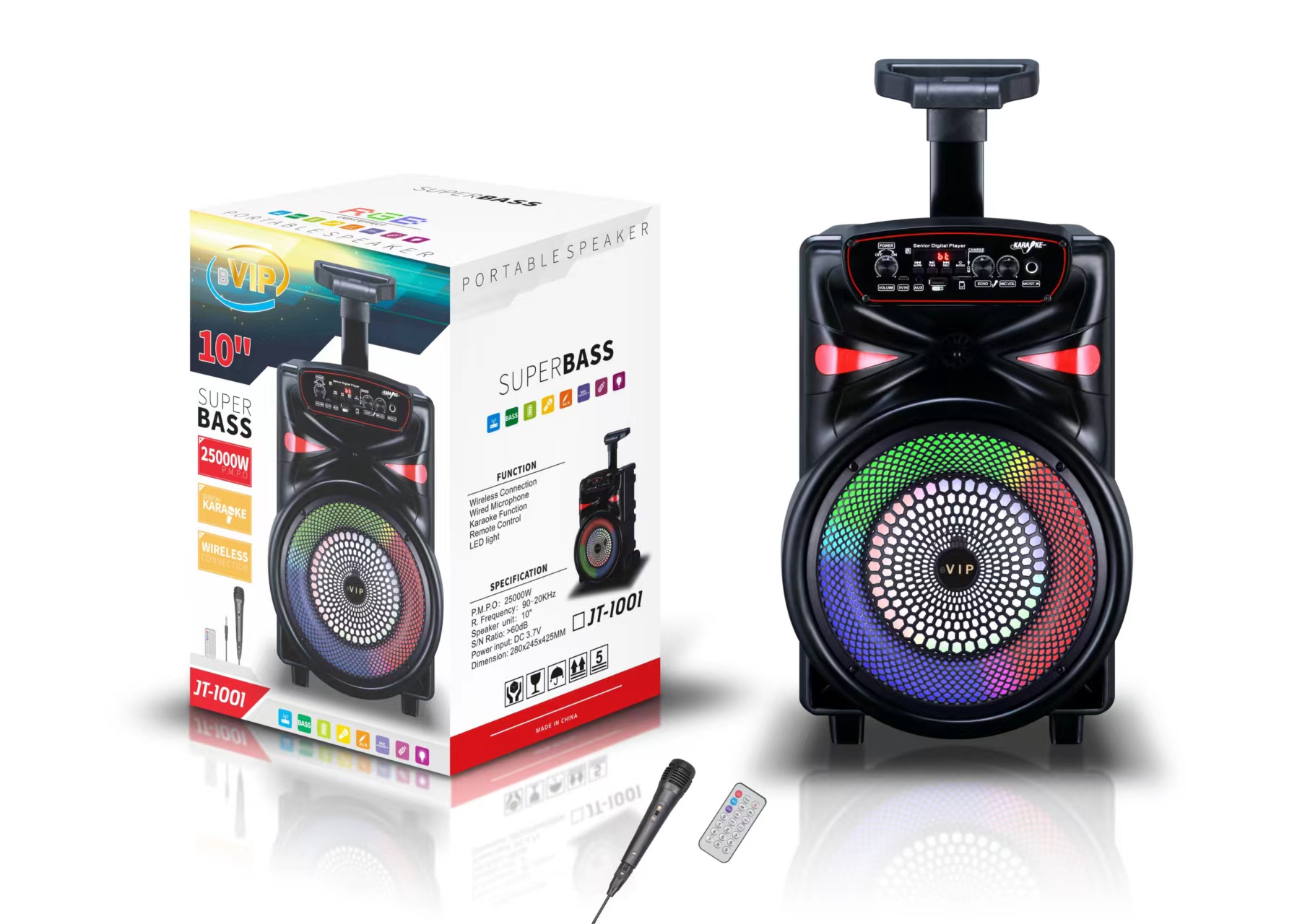 Jr-1001 10-Inch Outdoor Pull Rod Bluetooth Speaker details Picture