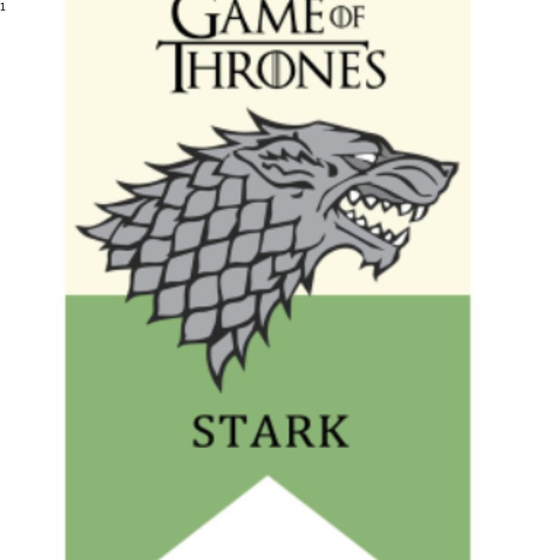 Spot Wholesale 75*125 Cm Game Of Thrones Decorated Flag Polyester Stark Wolf Head 3 Specification drawing