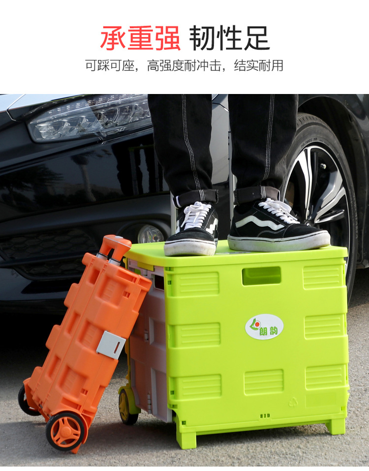 TS可折叠车载拉杆储物箱多功能用品收纳箱汽车礼品置物整理箱18寸详情6