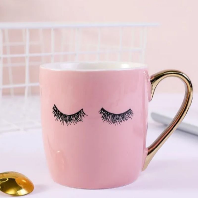 粉色家用可爱咖啡水杯少女心萌大容量简约陶瓷马克杯详情图4