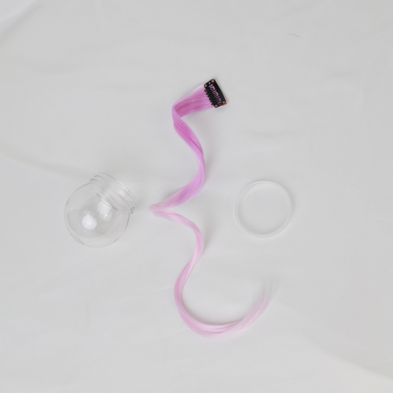 Spot supply ball gradual change single clip wig female hanging ear dye wig piece piece machine female pad hair piece manufacturers Item Picture