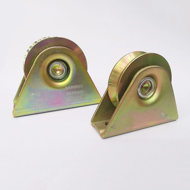 Heavy duty sliding door pulley bearing translation door heavy duty wheel wire rope crane U type V type groove wheel H rail wheel details Picture