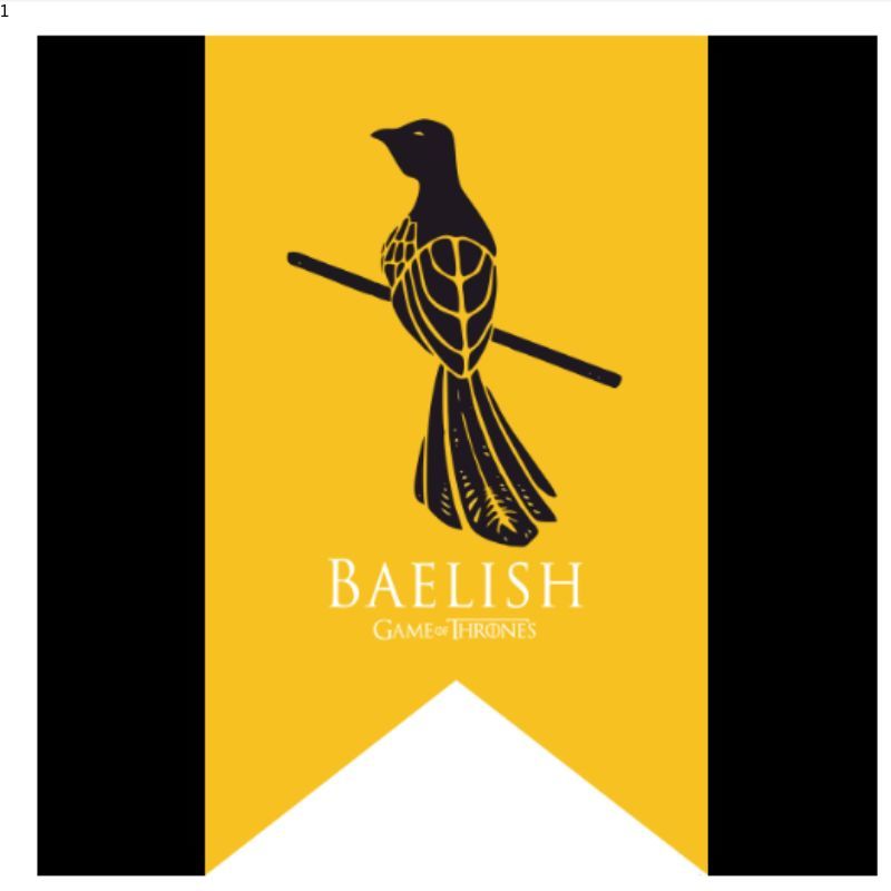 Spot Wholesale 75*125 Cm Game Of Thrones Decorated Flag Polyester Baelh Yellow Base Blackbird 1