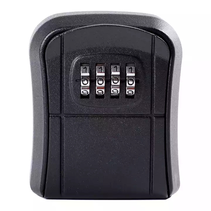 4 Digit Password Keybox Key Safe Box Lock Box Wall Mounted Aluminum Alloy Waterproof Combination Key Storage Lock Box