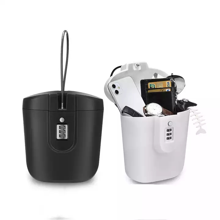 CH-818 ABS Beach Container Large Capacity Beach Lock Box Storage Box Plastic 3-digit Safe Password Lock with Cable thumbnail