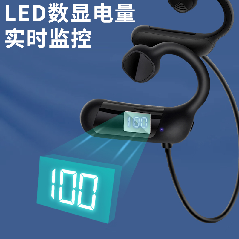 骨傳導耳機/無線藍牙耳機白底實物圖