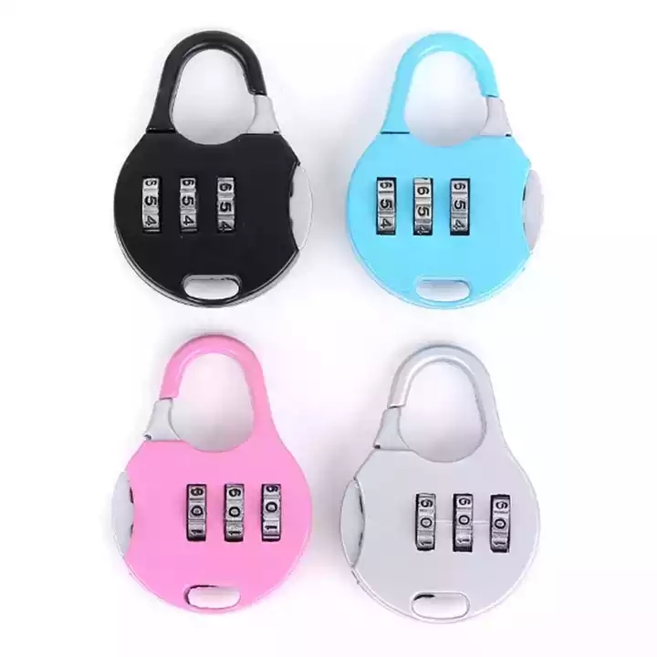 Anti-theft zinc alloy luggage combination lock backpack pencil case stationery gift book cheap cartoon cute mini padlock thumbnail