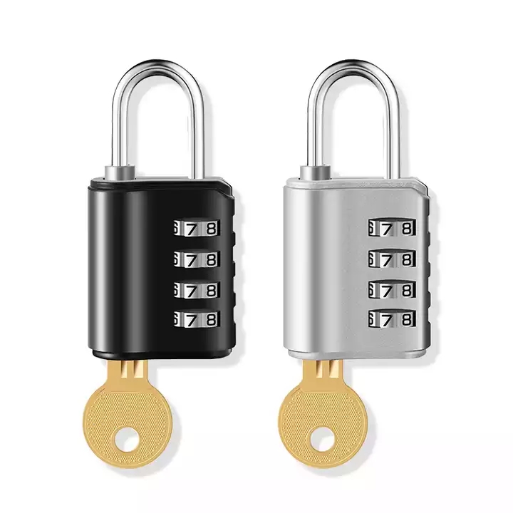 Wholesale Keyless Gym Sport Locker Lock Resettable 4 Digit Password Combination Colored Padlocks with Master Key thumbnail