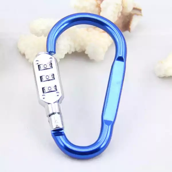 Travel Resettable Combination Padlock Lock Hook Buckle Alloy Carabiner Hanging Code Chain Camping Hiking Padlock