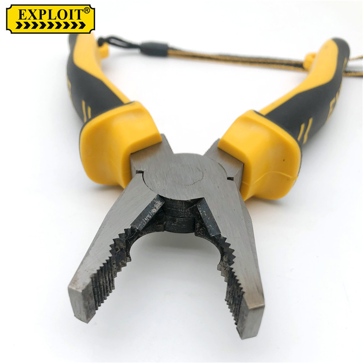 EXPLOIT  8寸钢丝钳 工业级钢丝钳 带防脱手绳  10001详情7