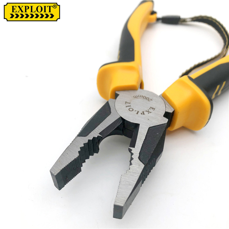 EXPLOIT  8寸钢丝钳 工业级钢丝钳 带防脱手绳  10001详情5