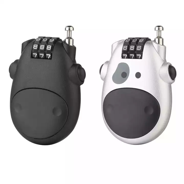 CH-33S Wire Security Adjustable Retractable suitcase luggage Milk Cow Lock Combination Cable Padlock thumbnail