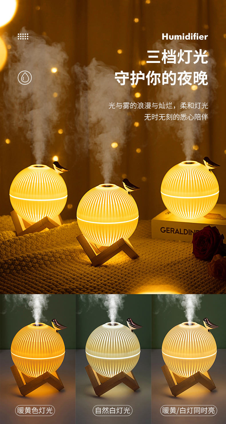 创易款加湿器百灵鸟加湿器玩具加湿器USB地摊学生家用办公室氛围灯加湿器补水仪网红加湿器香薰机日用品生活品加湿器详情6