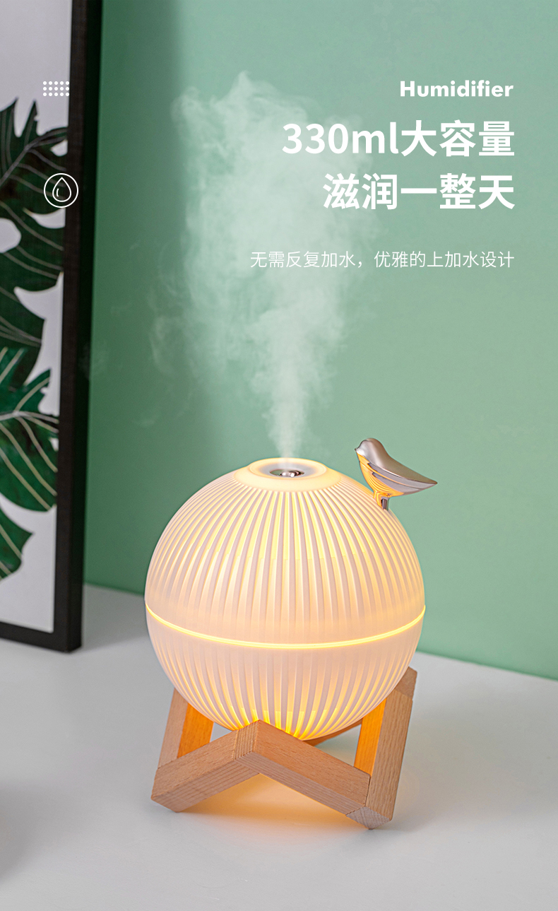 创易款加湿器百灵鸟加湿器玩具加湿器USB地摊学生家用办公室氛围灯加湿器补水仪网红加湿器香薰机日用品生活品加湿器详情4