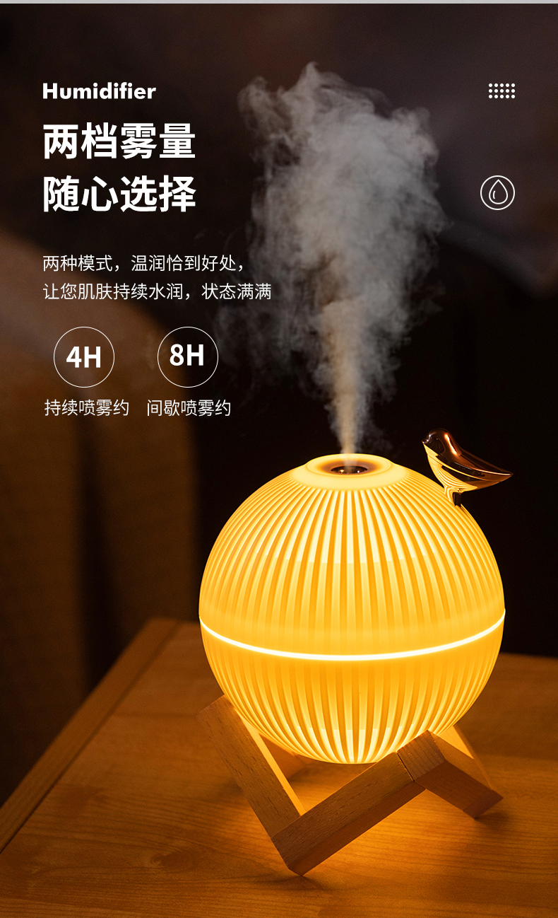 创易款加湿器百灵鸟加湿器玩具加湿器USB地摊学生家用办公室氛围灯加湿器补水仪网红加湿器香薰机日用品生活品加湿器详情5
