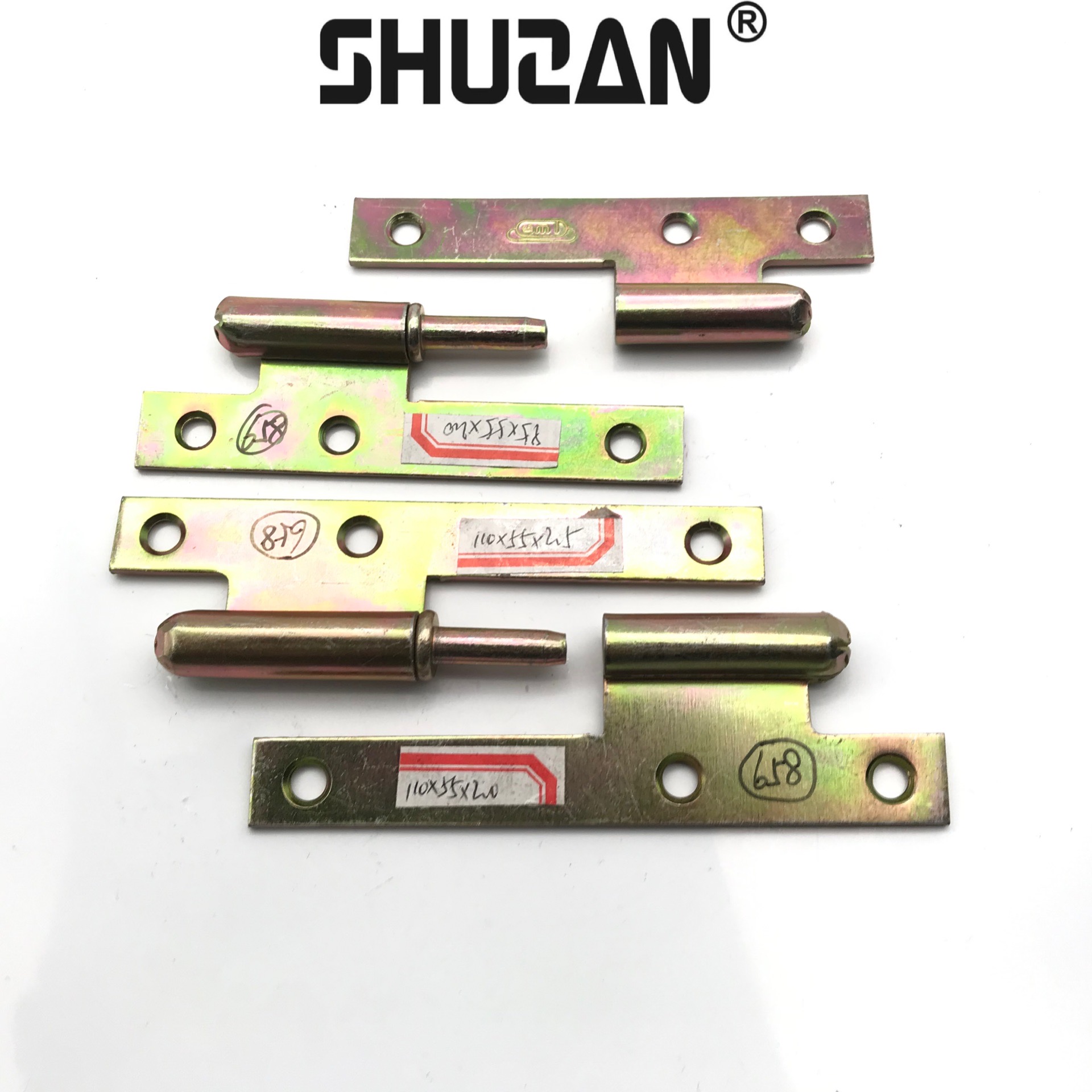 Rich Factory Direct Sales Of Hinges, H-Shaped Color Zinc Hinges And Hardware Accessories Specification drawing