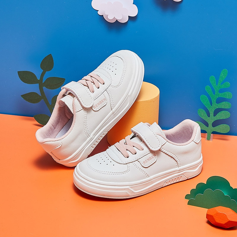 Human children 61577 small white shoes with breathable sneakers