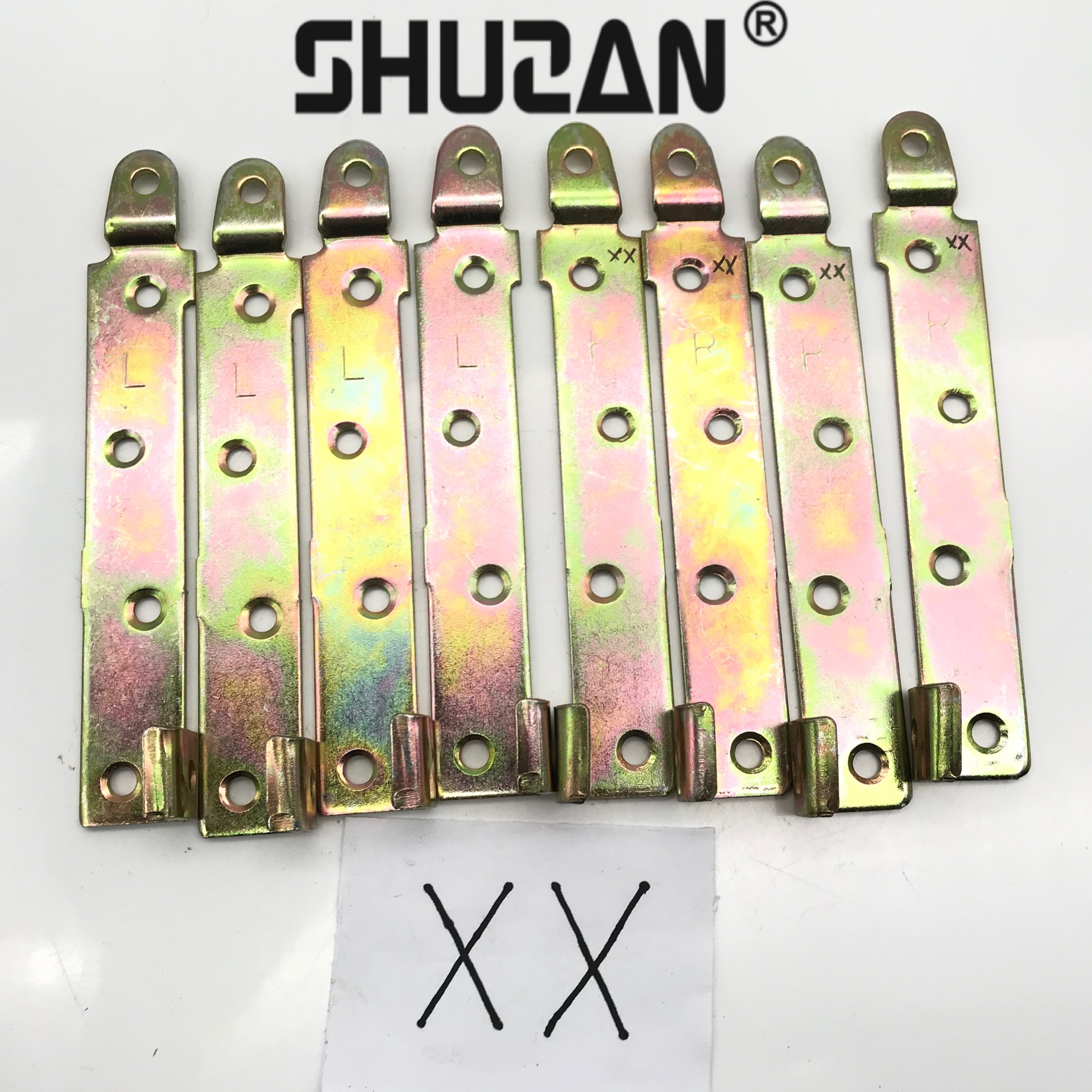 Rich manufacturers direct sales heavy bed hanging connector bed hinge bed latch solid wood bed screw hook hardware thickened bed hinge