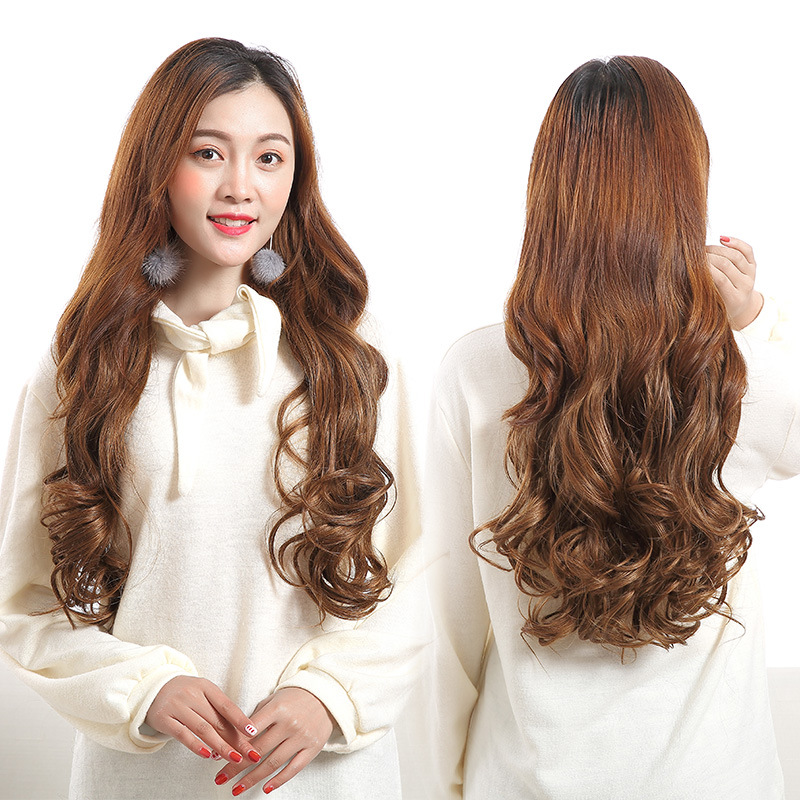 Cross border wholesale wig piece six clips of curly hair modification face lovely long curly hair big bo wave wig manufacturers direct sales Application Scenario