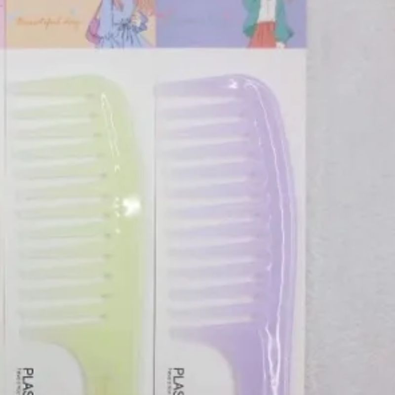 Wide Tooth Cartoon Comb Makeup Comb Hair Straight Hair Smooth Hair Comb Plastic Comb Specification drawing