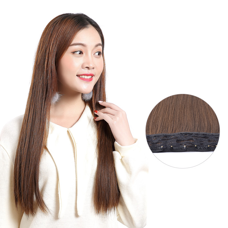 Manufacturers wholesale Korean version of the new six clip long straight hair wig lady smooth long hair temperament fashion hair extensions Application Scenario