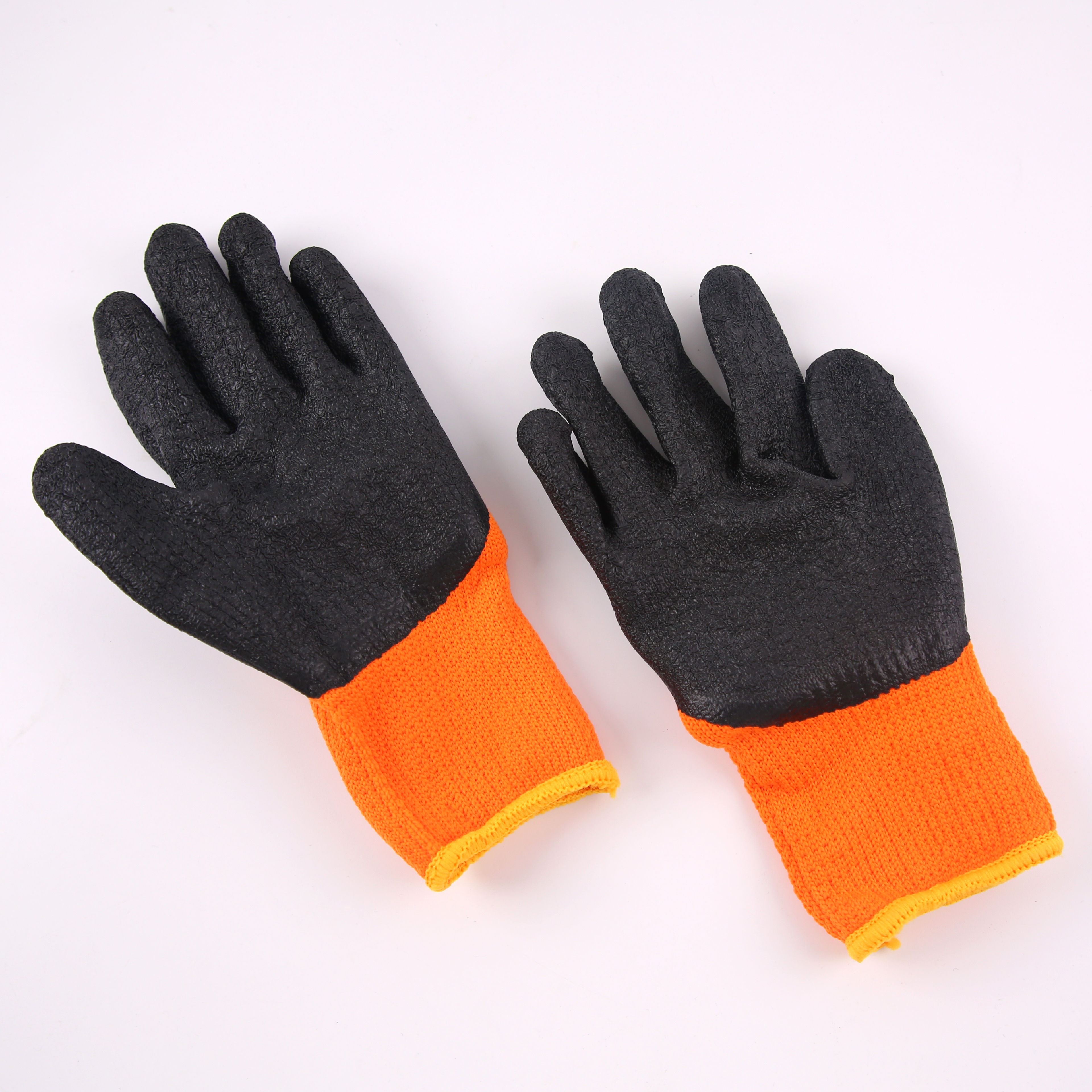 Wholesale thickened cold storage warm and velvet protective gloves cold waterproof site dip glue oil-proof work gloves thumbnail