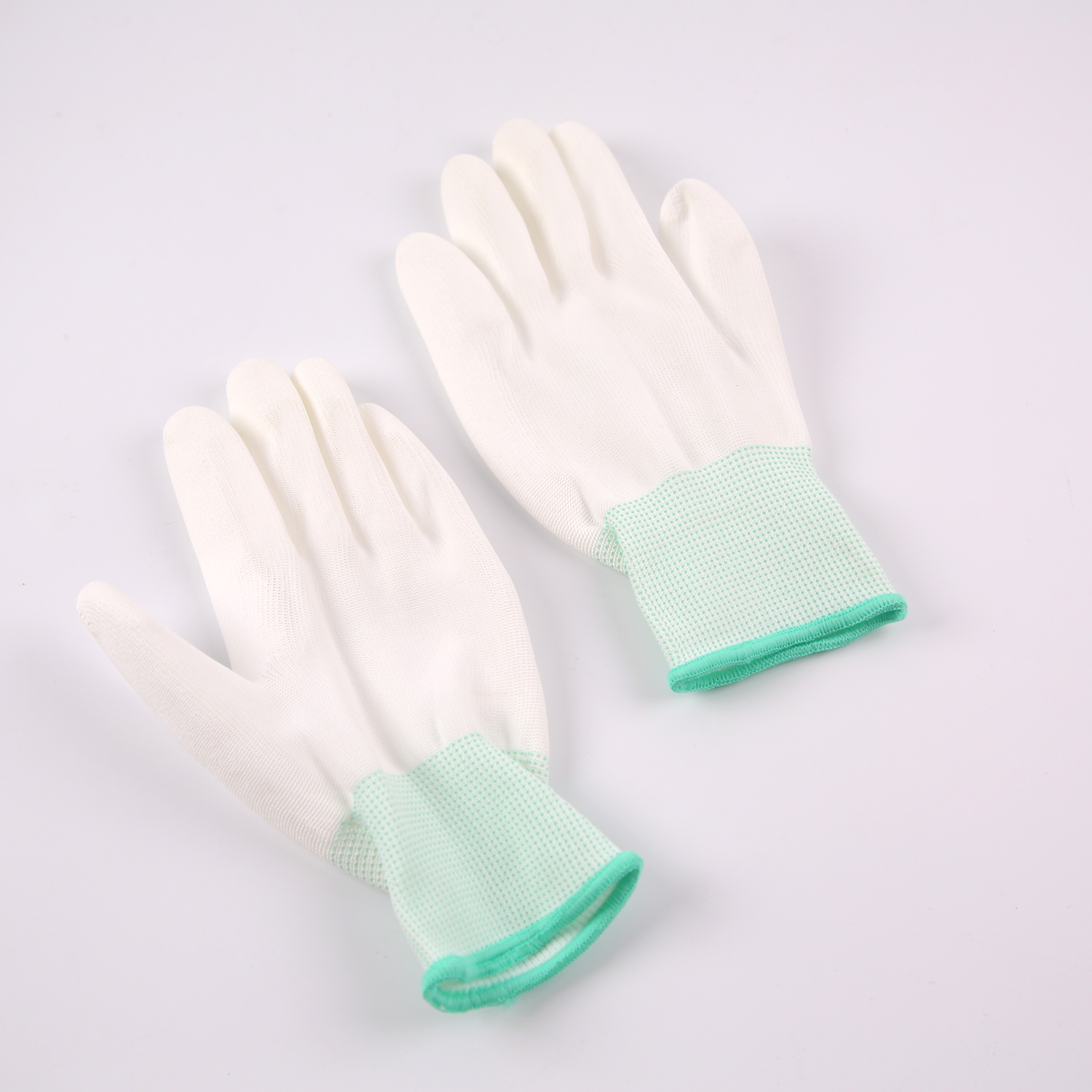 Wholesale nylon coated gloves white adult protective gloves Electronic workshop nylon coated gloves thumbnail
