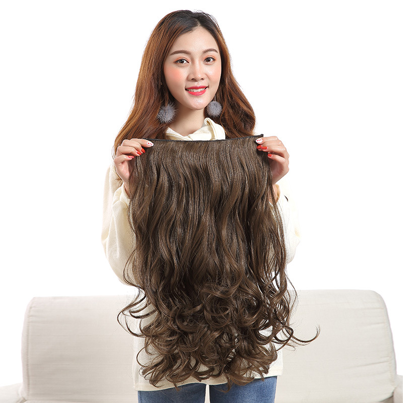 Cross border wholesale wig piece six clips of curly hair modification face lovely long curly hair big bo wave wig manufacturers direct sales Item Picture