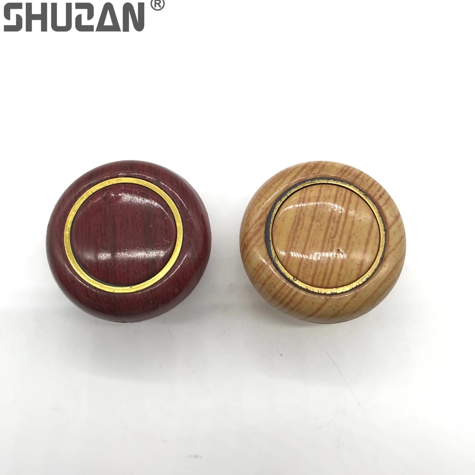Factory direct wardrobe handle wholesale cabinet single hole wood mushroom solid wood drawer round solid wood wood handle hardware accessories