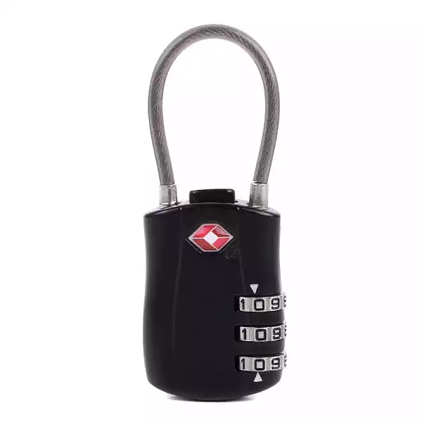 TSA Safety Luggage Cable Combination Lock zinc Alloy 3 Digit lock combination Travel Cable TSA Approved Lock thumbnail