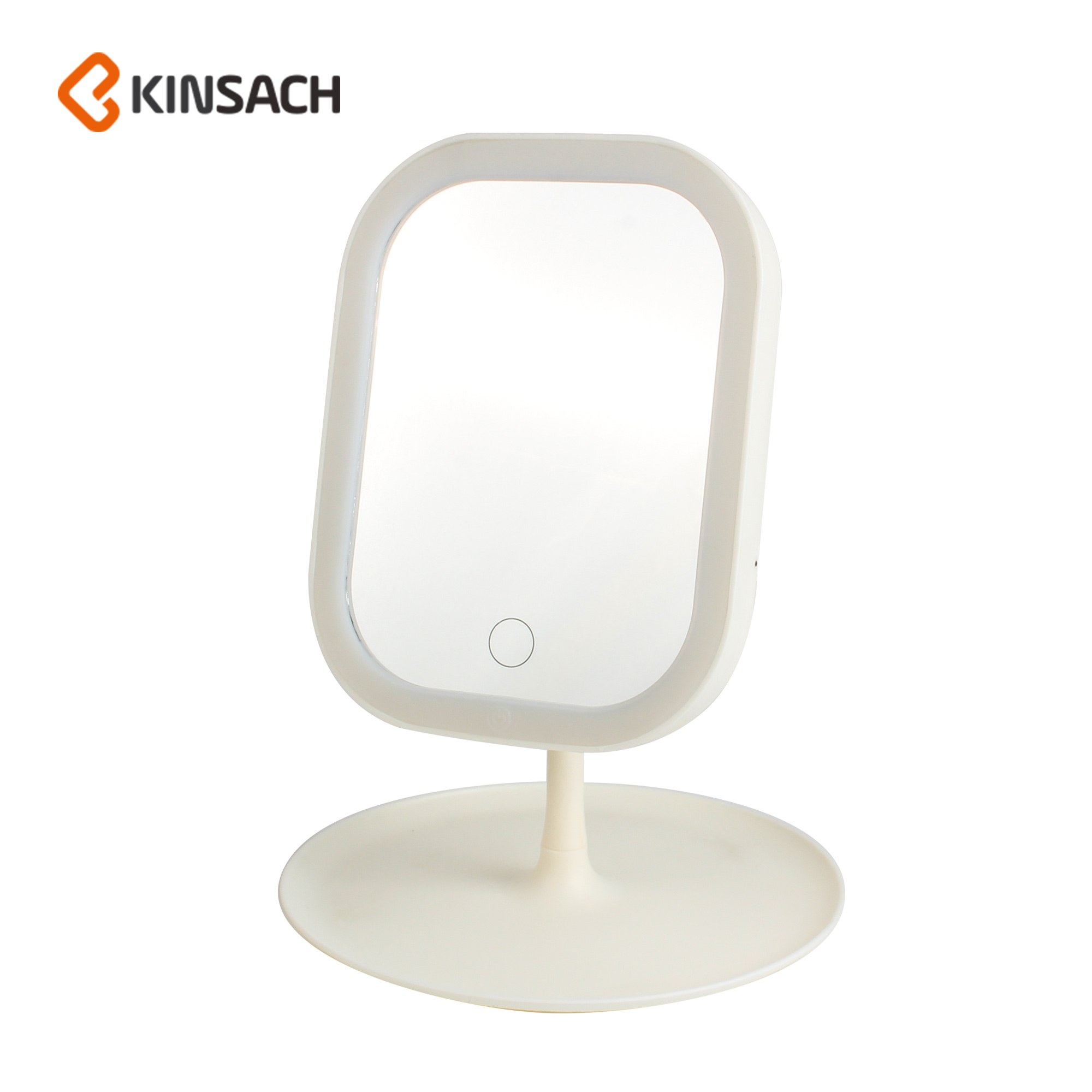 New smart red led makeup mirror desktop desktop beauty grooming HD fill light table lamp touch night light USB charging