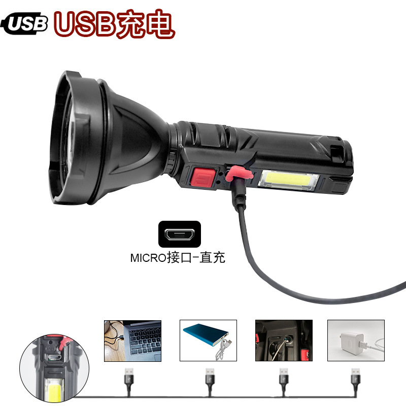 Flashlight Usb Rechargeable Portable Ultra-Bright Long Range Outdoor Home Led Light With Cob Side Light Flashlight Application Scenario