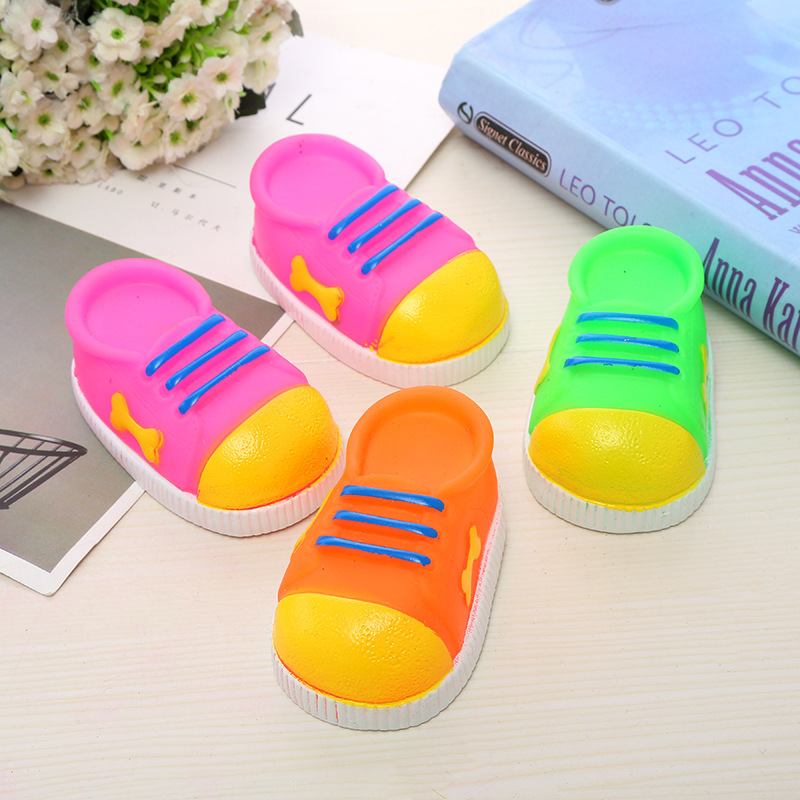 Vinyl shoe gnawing toy