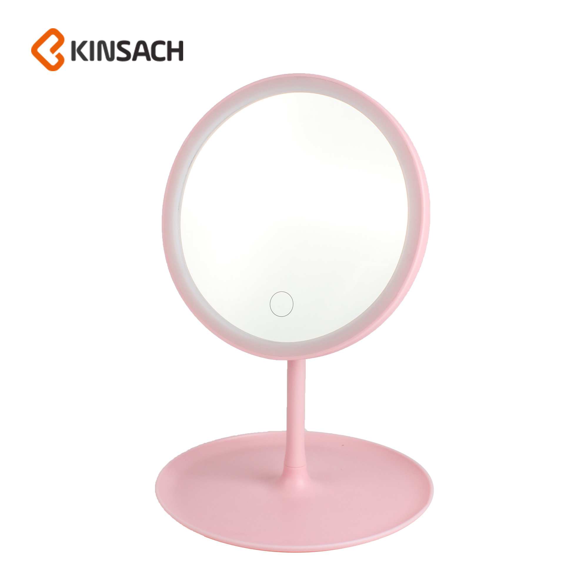 New smart red led makeup mirror Desktop desktop beauty grooming HD fill light table lamp touch night light USB