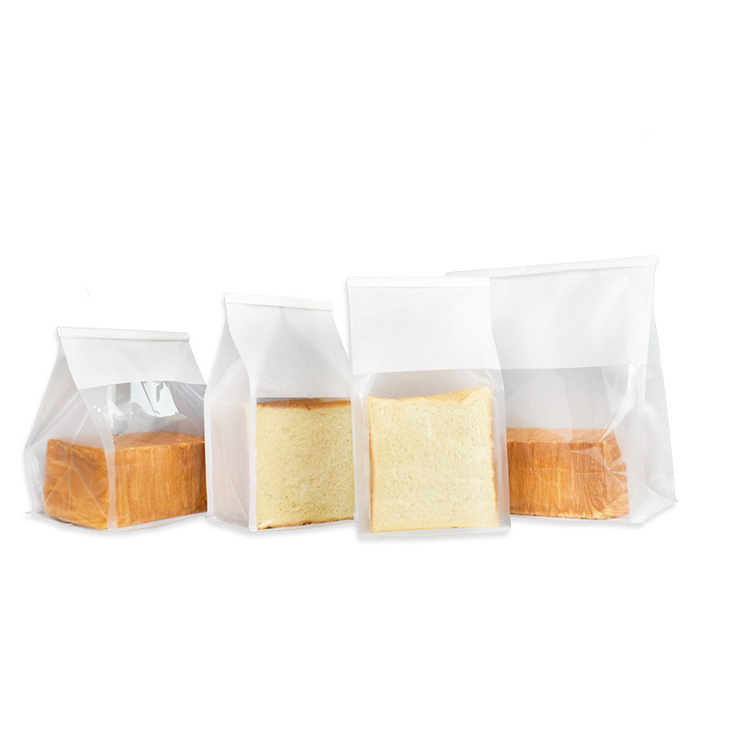 Toast Bag Wire Rolled Edge Sealed Oil Proof Baking European Bread Bag Cookies Snow Crisp Cotton Paper Bag