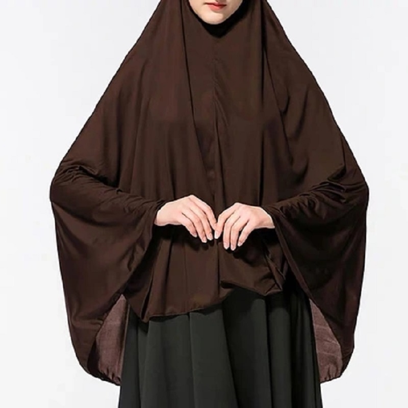 Women's scarf Arabic hijab hot bun long classic solid color thumbnail