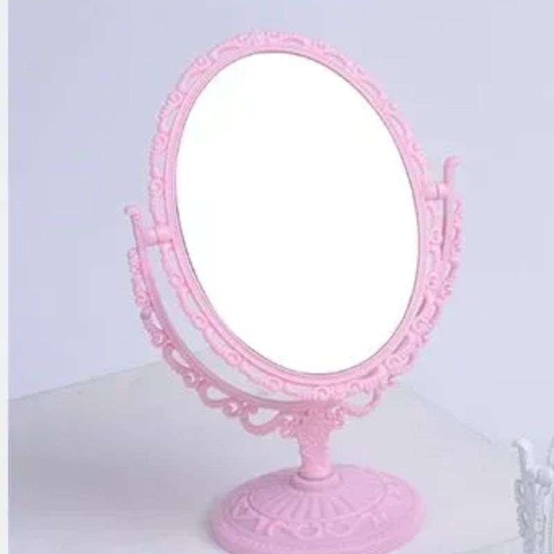 European And American Style Double-Sided Plastic Desktop Mirror Oval Fashion Daily Merchandise Cosmetic Mirror Manufacturers Direct Cosmetic Mirror Cosmetic Mirror details Picture