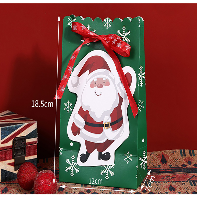 Christmas Gift Bag Halloween Candy Paper Bag Ins Birthday Wrap Bow Snowflake With Hand Gift Bag Gift Bag Application Scenario