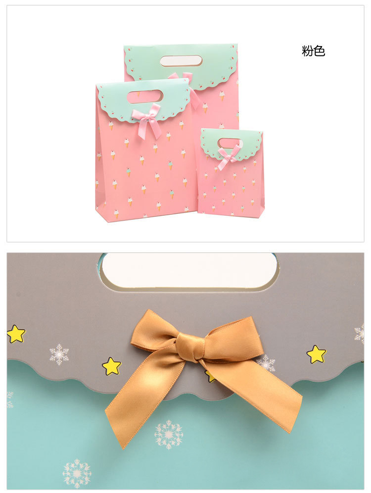 Creative flip-top sticky buckle cartoon children's gift bags, handbags, paper bags, candy boxes, gift bags packaging pic 5