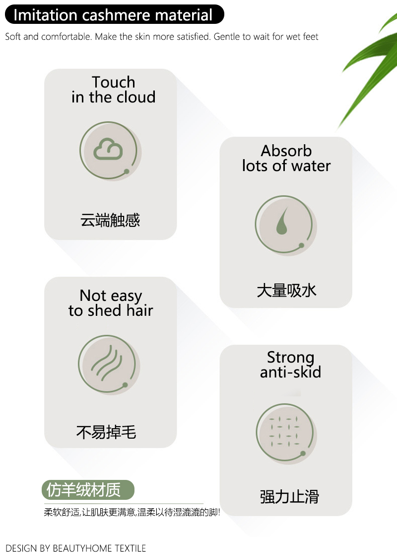 IBH floor MATS, door MATS, cartoon cute absorbent MATS, bathroom anti-slip MATS, home living room decoration, entrance carpet, living room, toilet, and foyer floor MATS BH22082807 pic 3