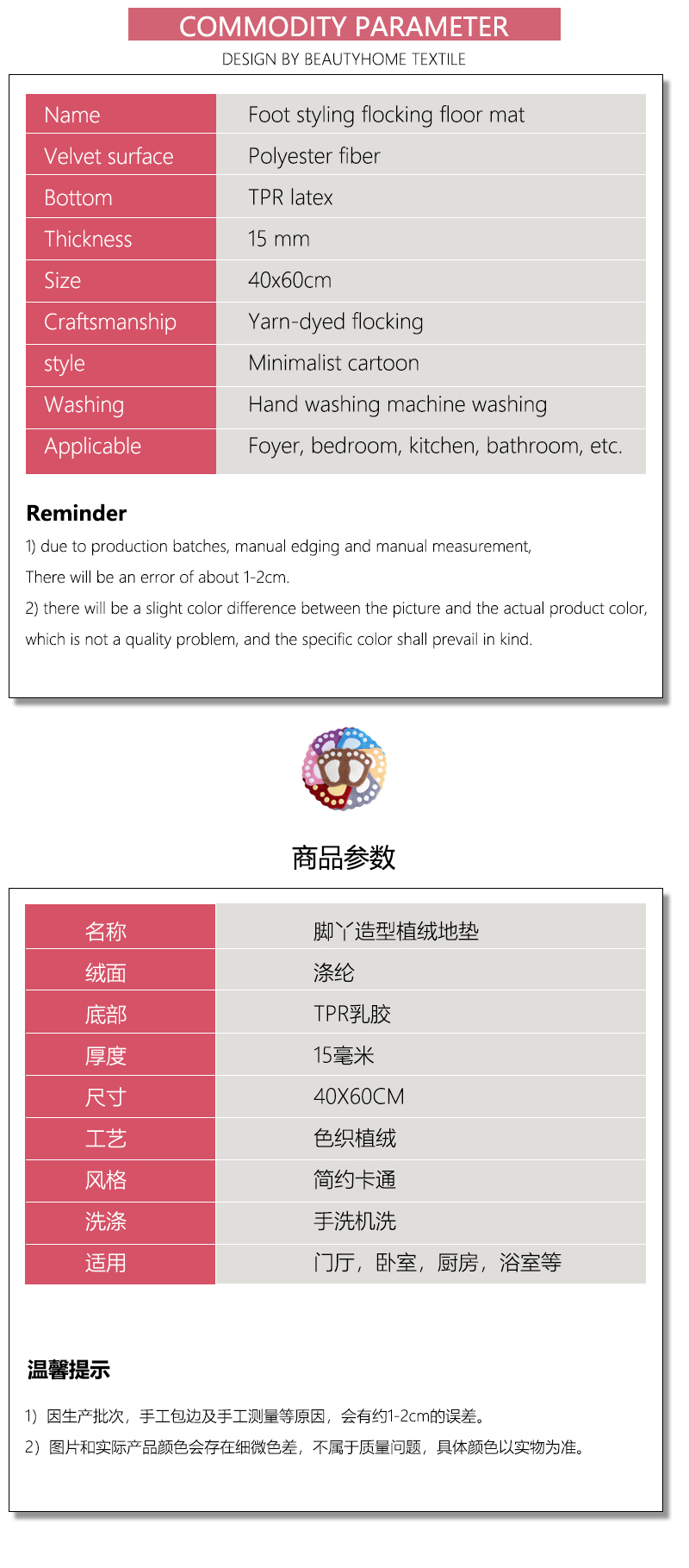 IBH floor MATS, door MATS, cartoon cute absorbent MATS, bathroom anti-slip MATS, home living room decoration, entrance carpet, living room, toilet, and foyer floor MATS BH22082807 pic 11