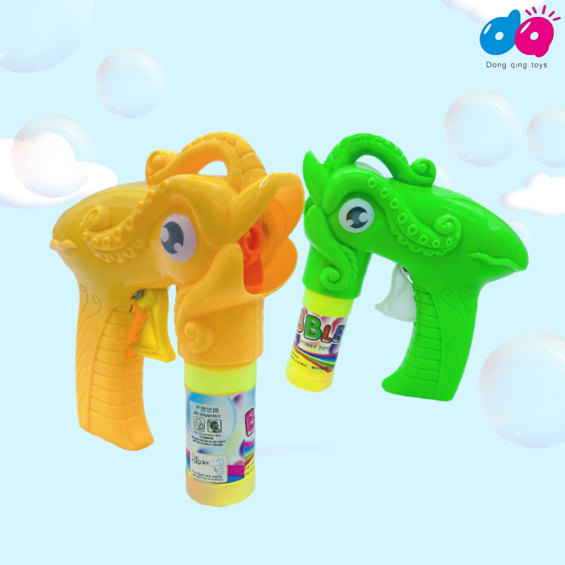 Children's outdoor interactive toys, inertial solid color octopus bubble gun, soapberry bubble liquid, safe and non-toxic, foreign trade cross-border stall night market supply manufacturer, Dongqing Toy Factory Specification image