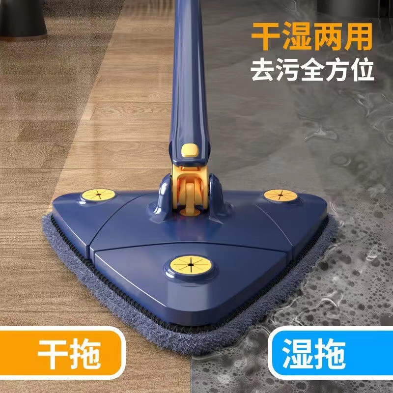Hand free triangle mop