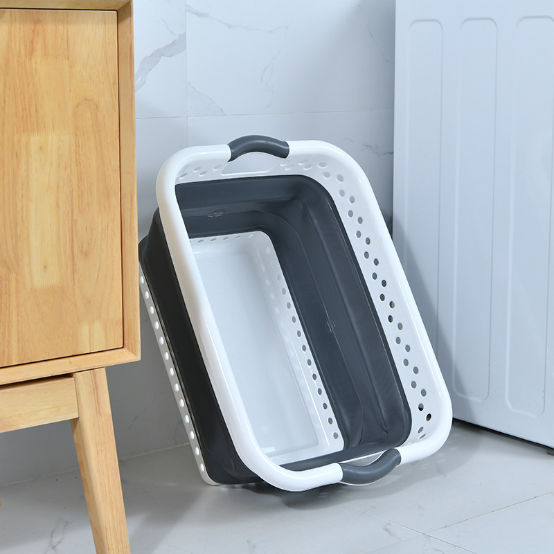 Multifunctional foldable storage basket