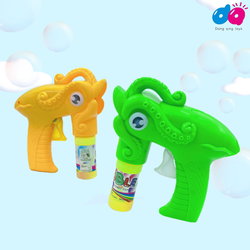 Children's outdoor interactive toys, inertial solid color octopus bubble gun, soapberry bubble liquid, safe and non-toxic, foreign trade cross-border stall night market supply manufacturer, Dongqing Toy Factory details Picture