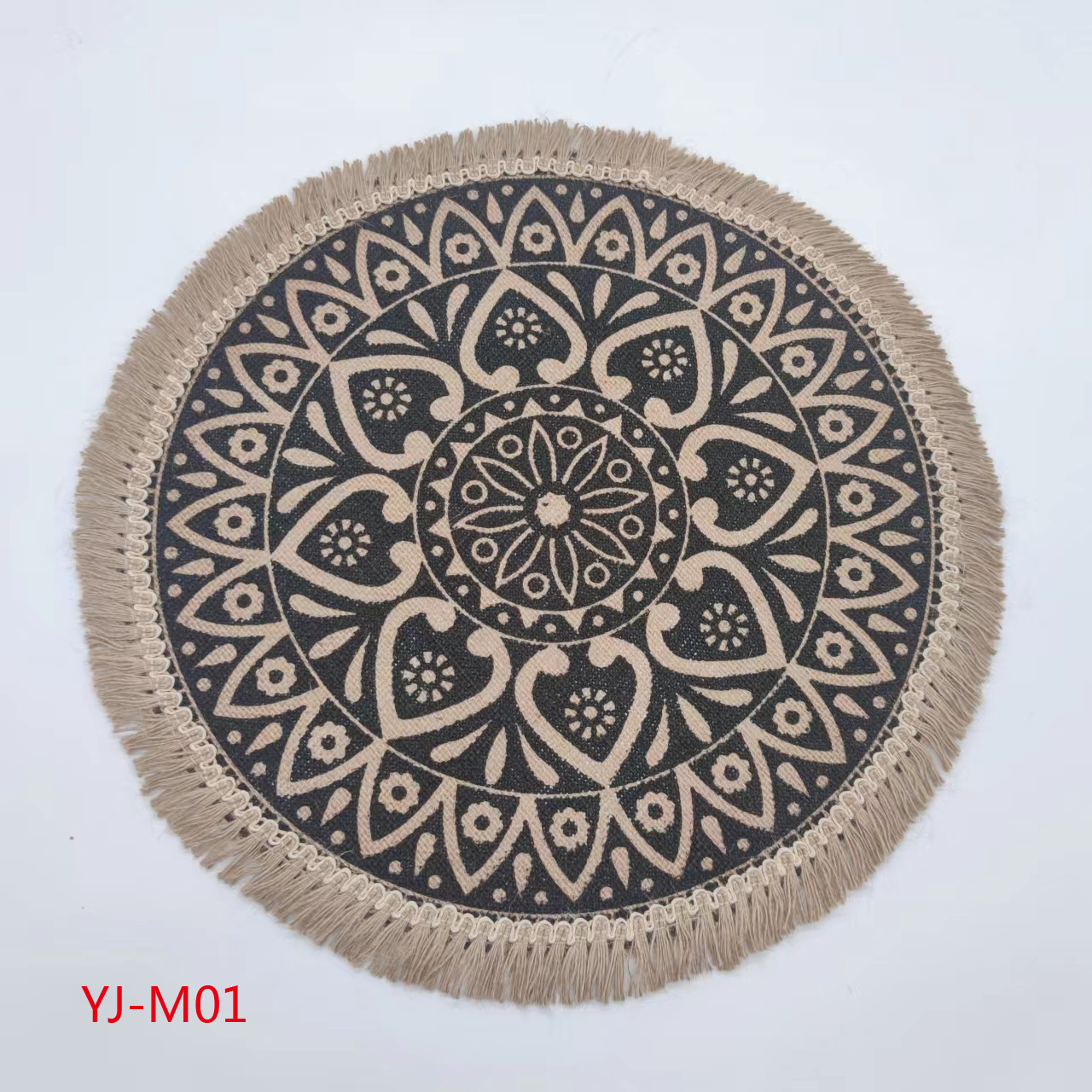 Yijia InS-style Nordic woven coasters, placemats, jute and cotton heat insulation pads, pvc tablecloths for dining tables, waterproof and oil-resistant Western-style placemats, export quality for foreign trade pic 1
