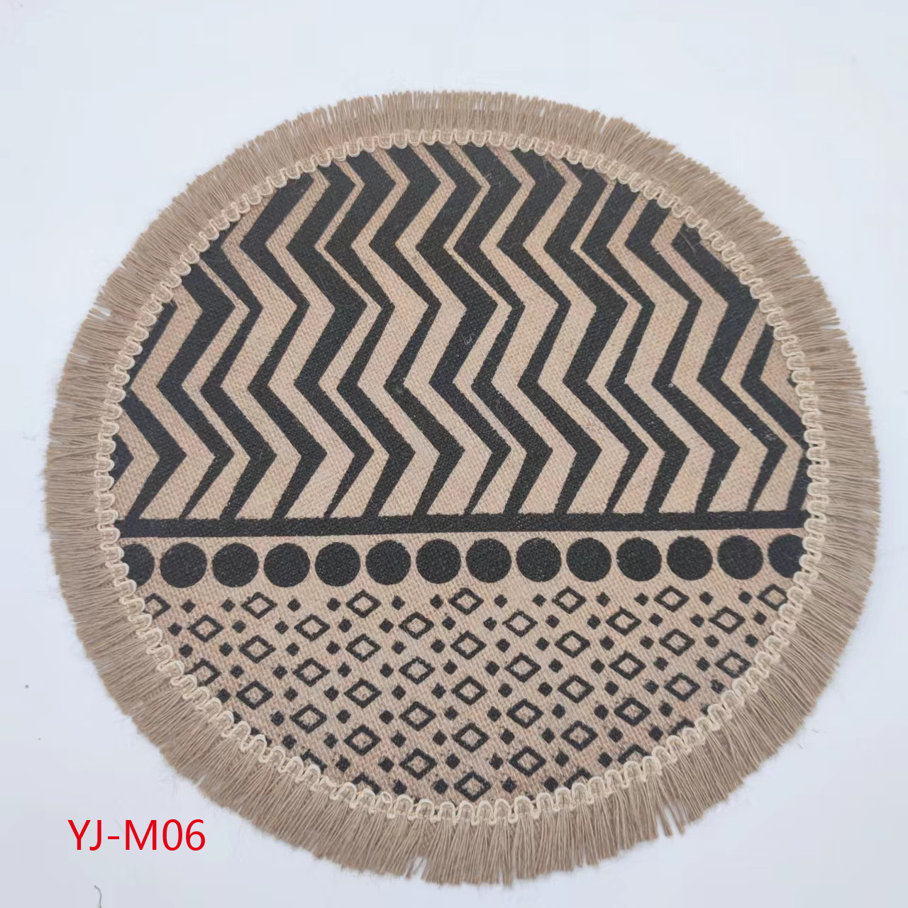 Yijia InS-style Nordic woven coasters, placemats, jute and cotton heat insulation pads, pvc tablecloths for dining tables, waterproof and oil-resistant Western-style placemats, export quality for foreign trade pic 4