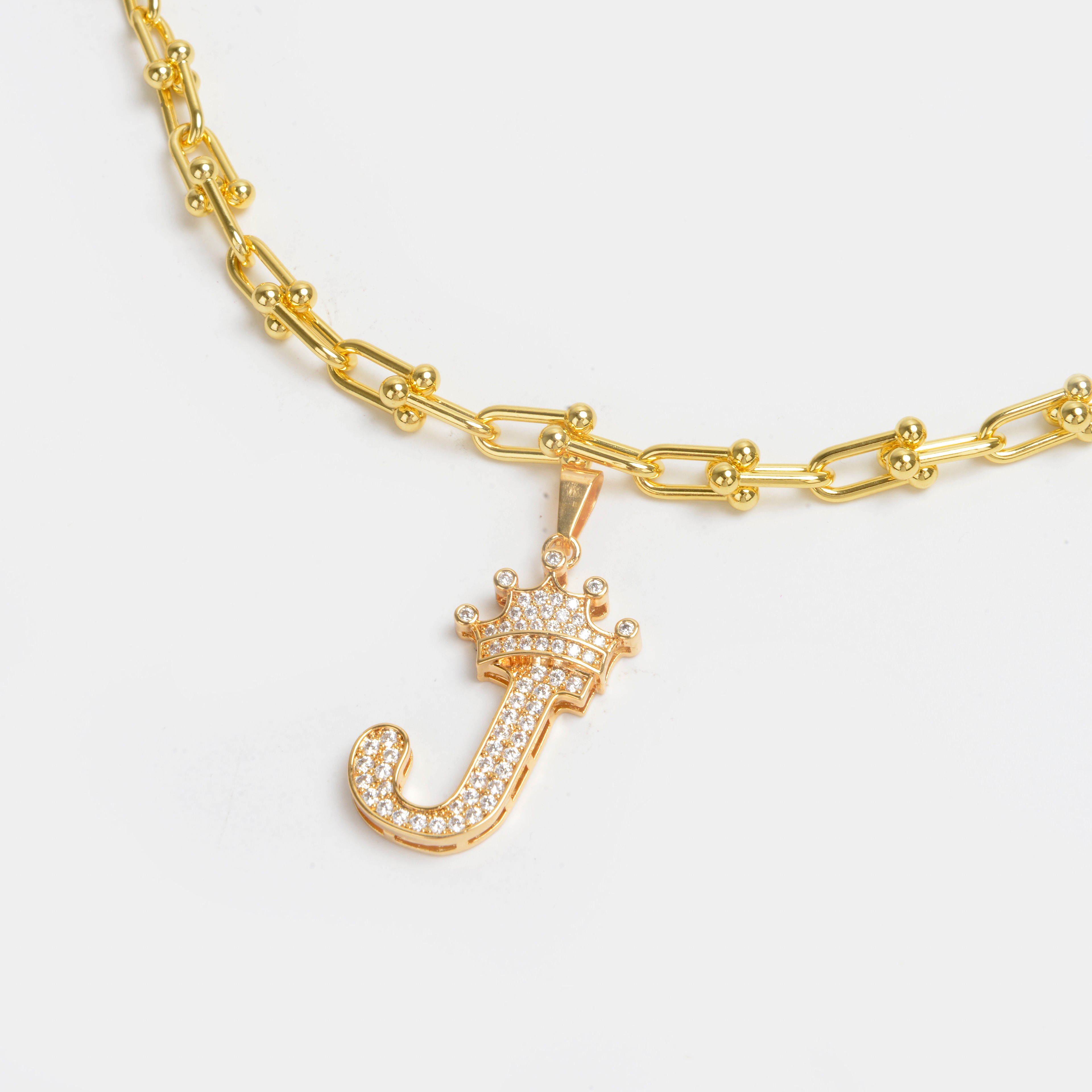 2022 new letter gold plated necklace with diamond network red necklace 9 thumbnail